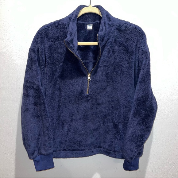Navy Blue Half Zip Fleece Old Navy Women’s S - Picture 2 of 16